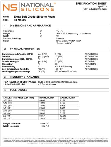 National Silicone 88-NS200 Extra Soft Foam_202304